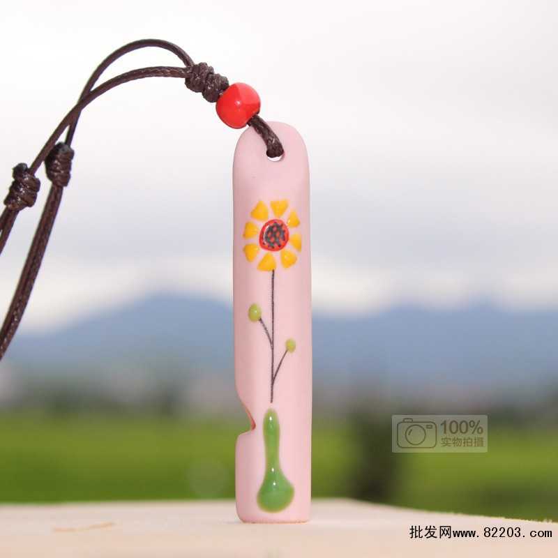 景德镇陶瓷首饰品 热销爆款能吹的小口哨高白泥