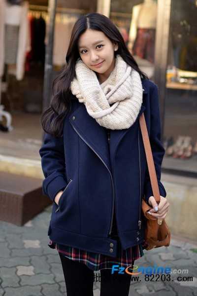 经典百搭棉服外套 甜美演绎少女范儿服装搭配